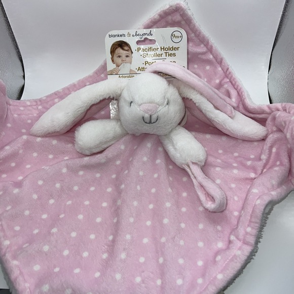 Blankets and Beyond Pink Bunny Rabbit Baby Blanket Lovey 13" NEW. HTF - Picture 9 of 10